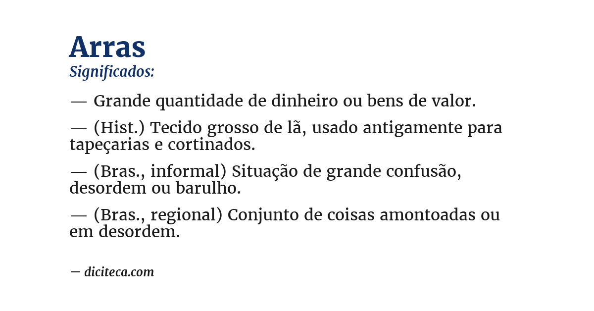 Significado de arras