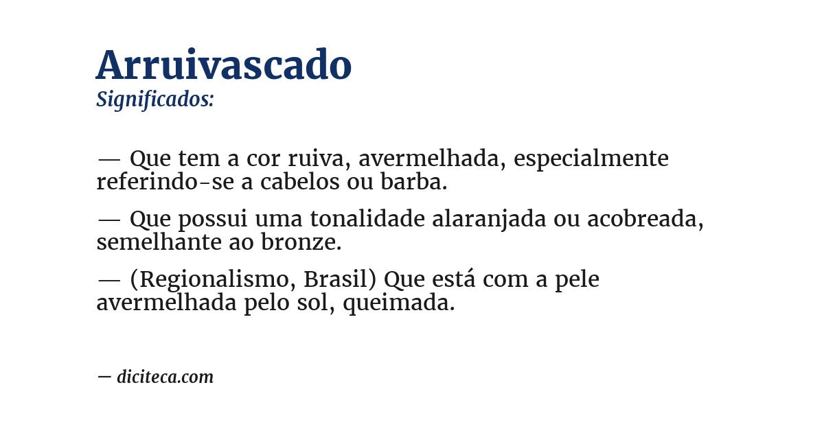 Significado de arruivascado
