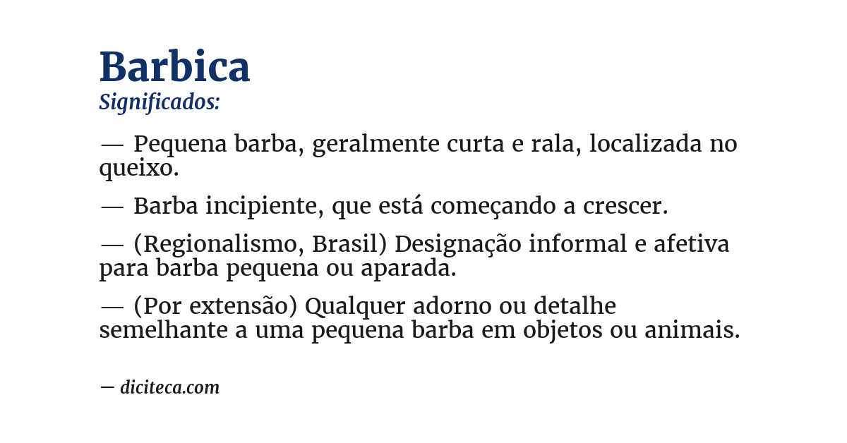 Significado de barbica