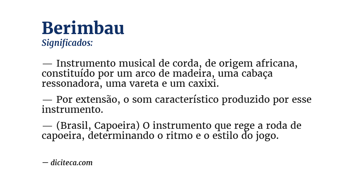 Significado de berimbau