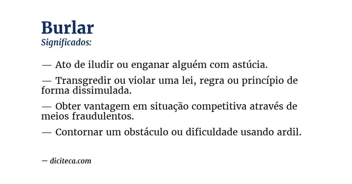 Significado de burlar