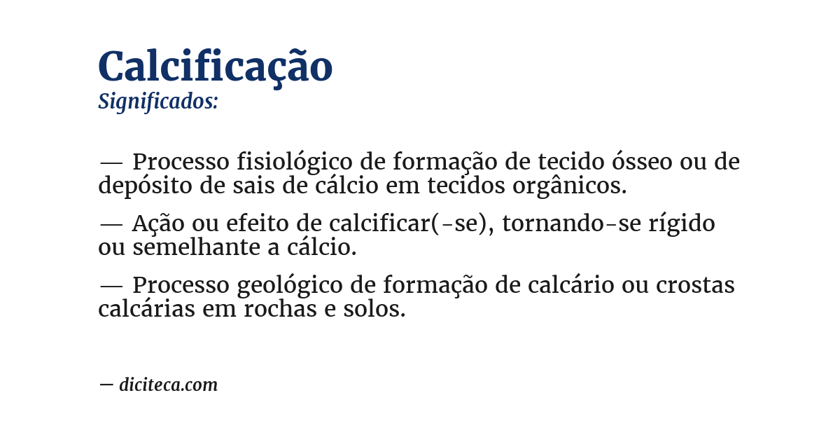 Significado de calcificação
