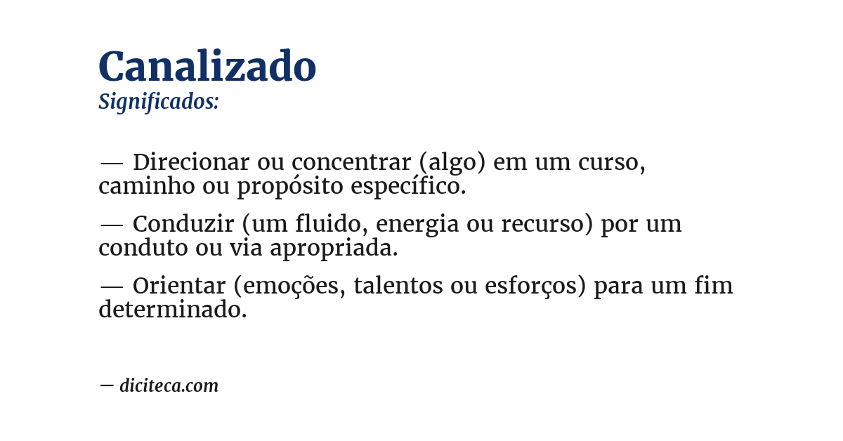 Significado de canalizado