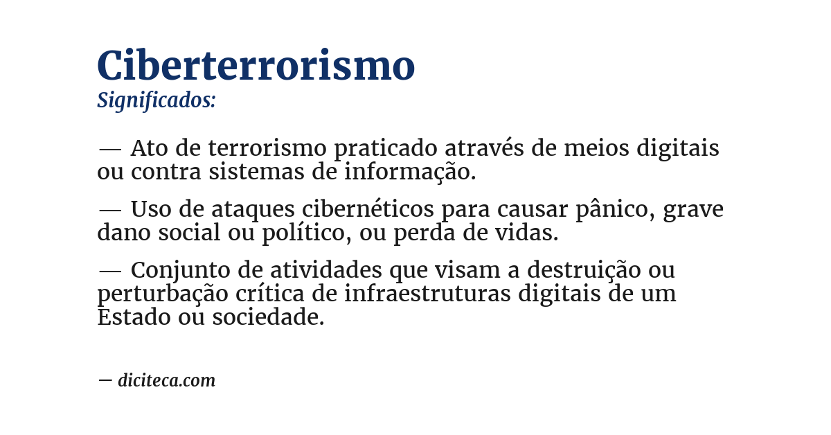 Significado de ciberterrorismo