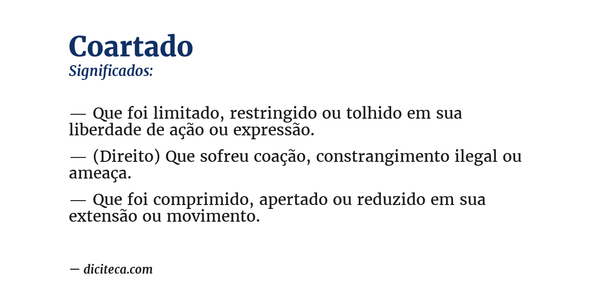 Significado de coartado