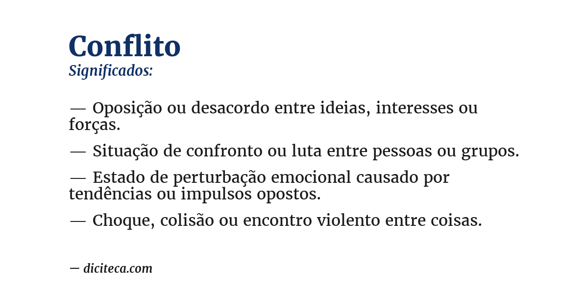 Significado de conflito