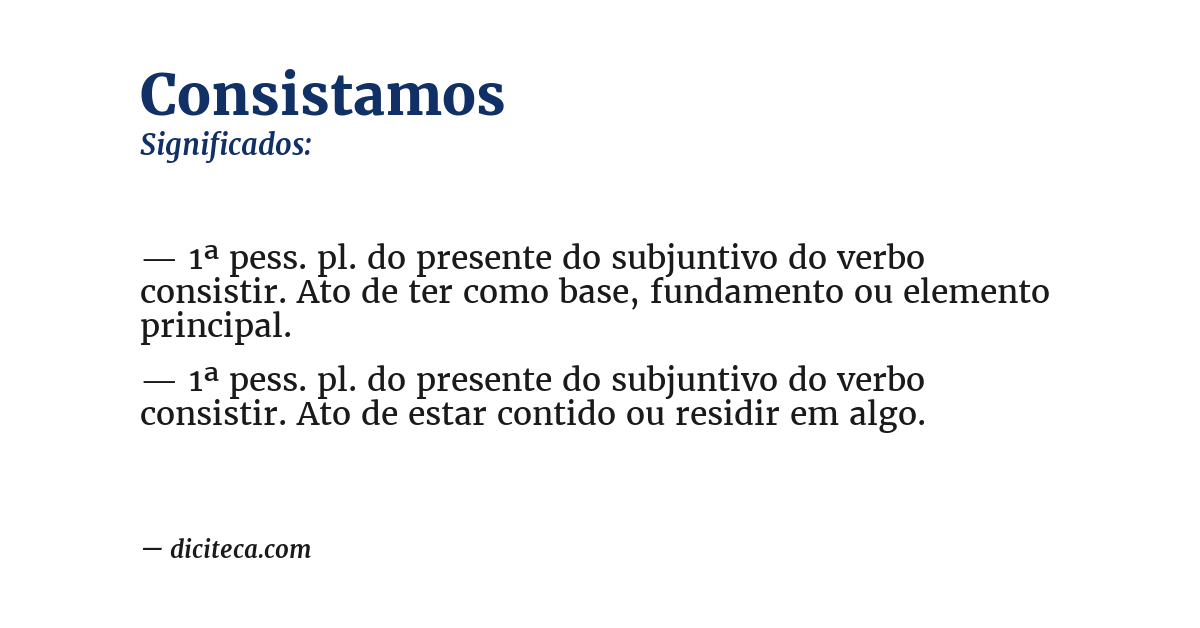Significado de consistamos