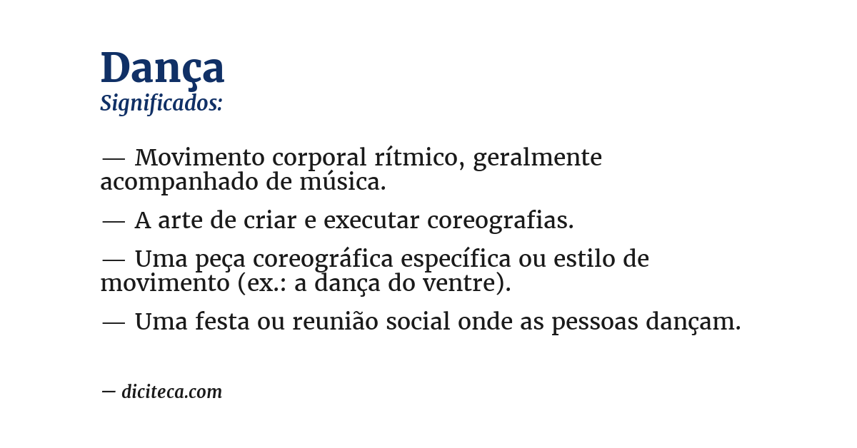Significado de dança