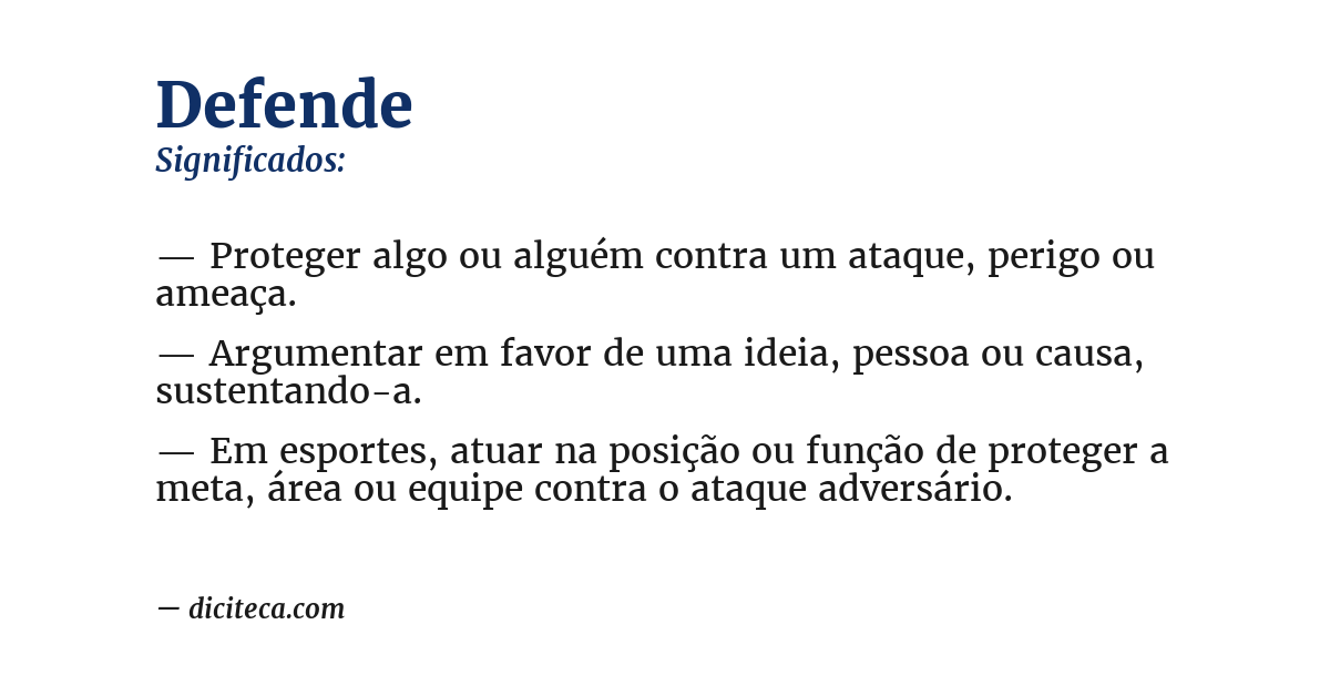 Significado de defende