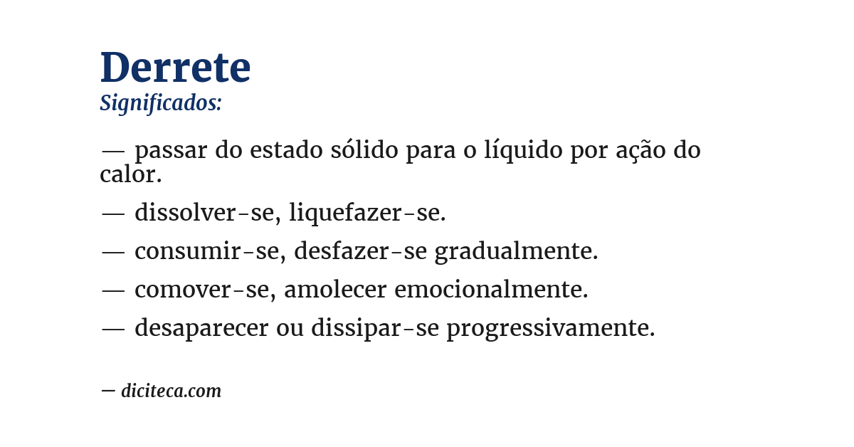 Significado de derrete