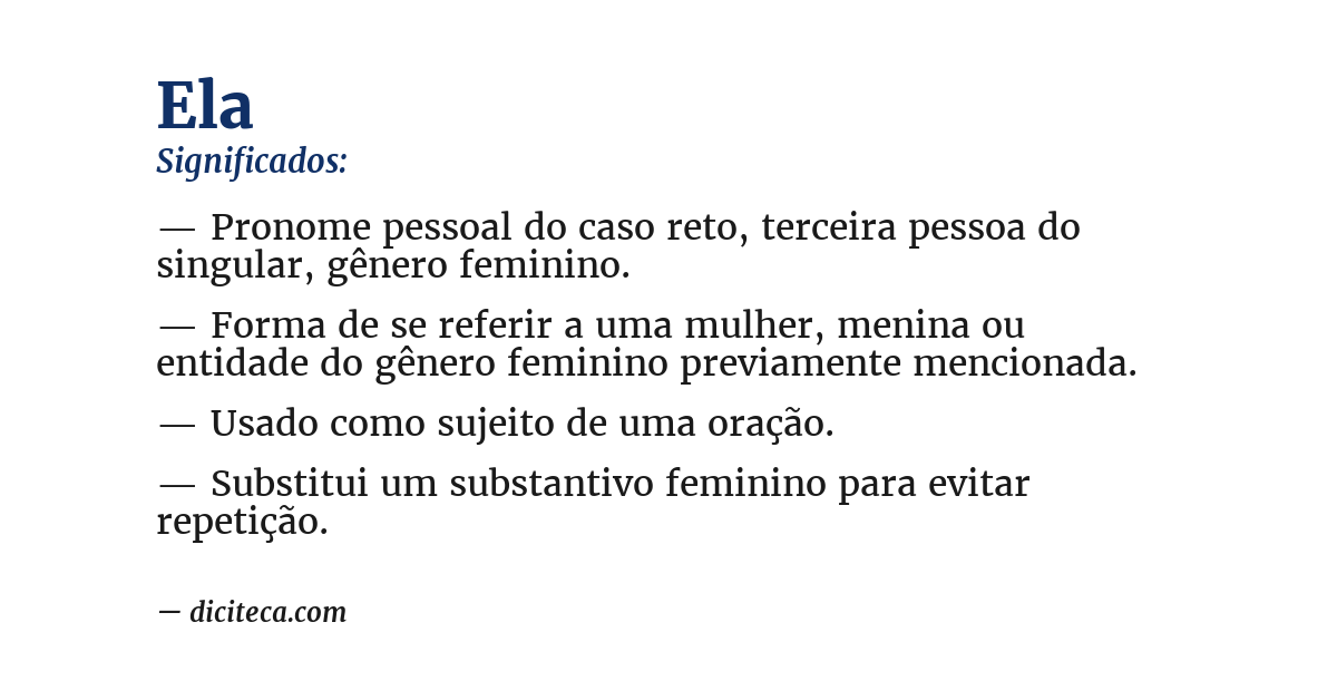 Significado de ela