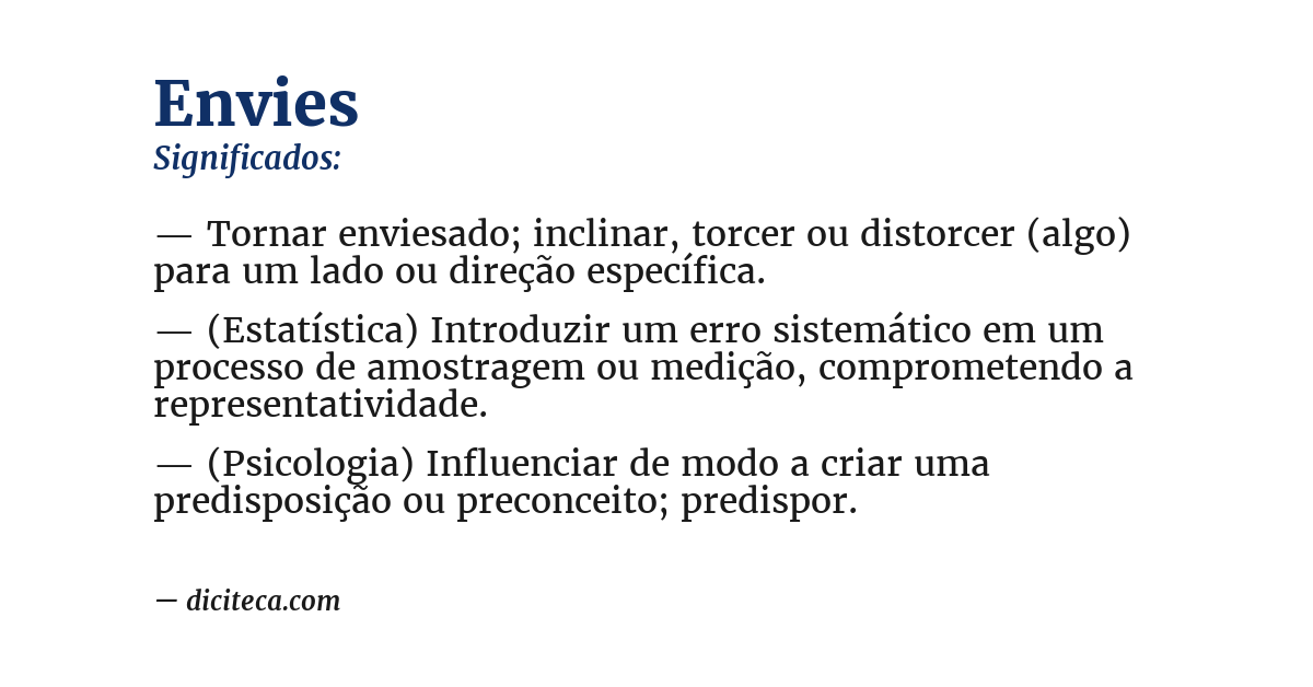 Significado de envies
