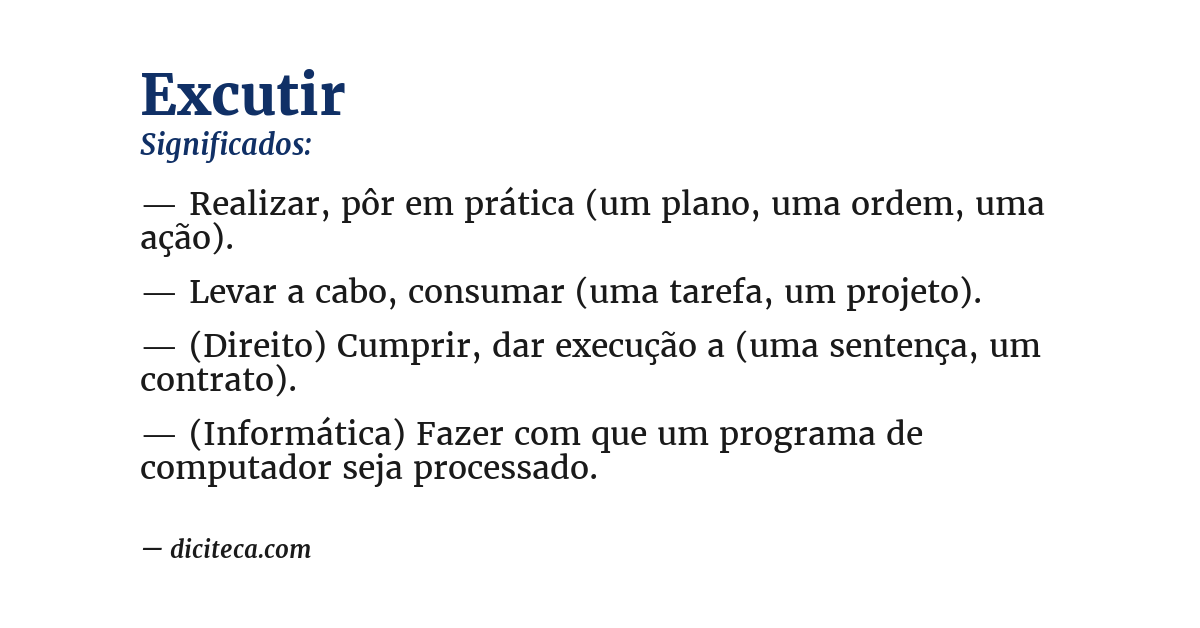 Significado de excutir