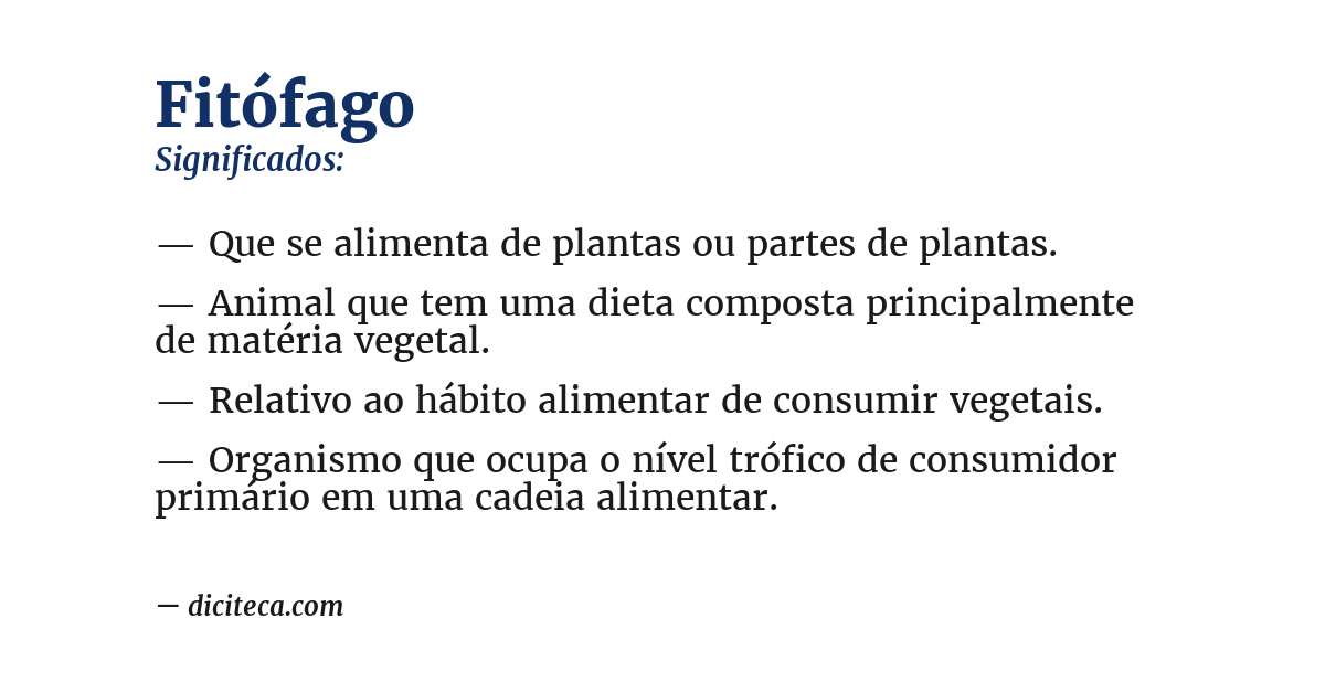 Significado de fitófago