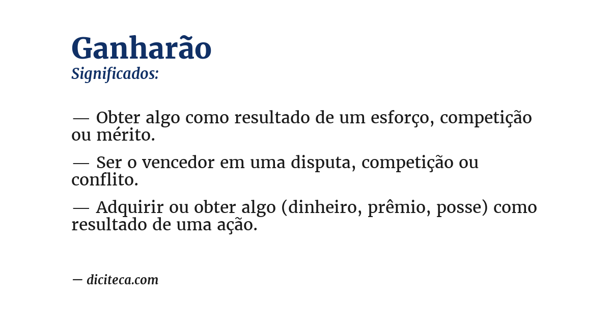 Significado de ganharão