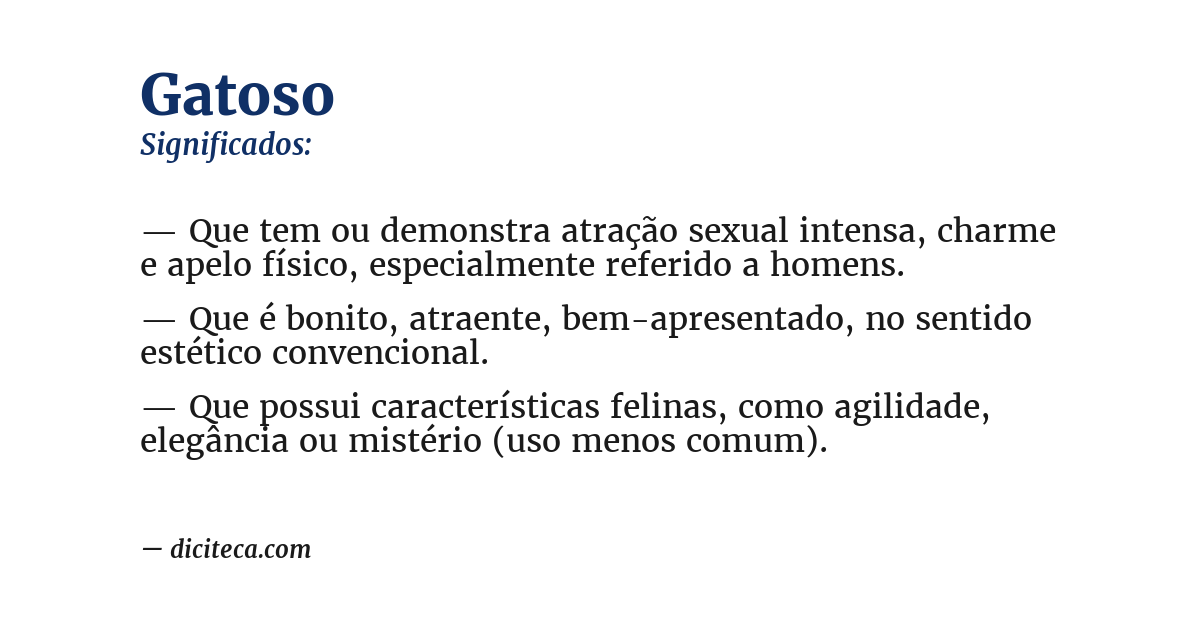 Significado de gatoso