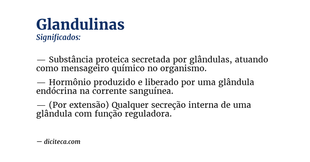 Significado de glandulinas