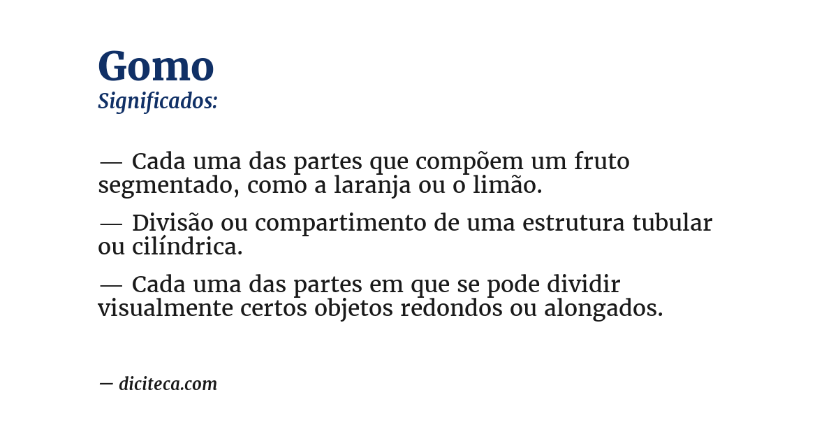 Significado de gomo