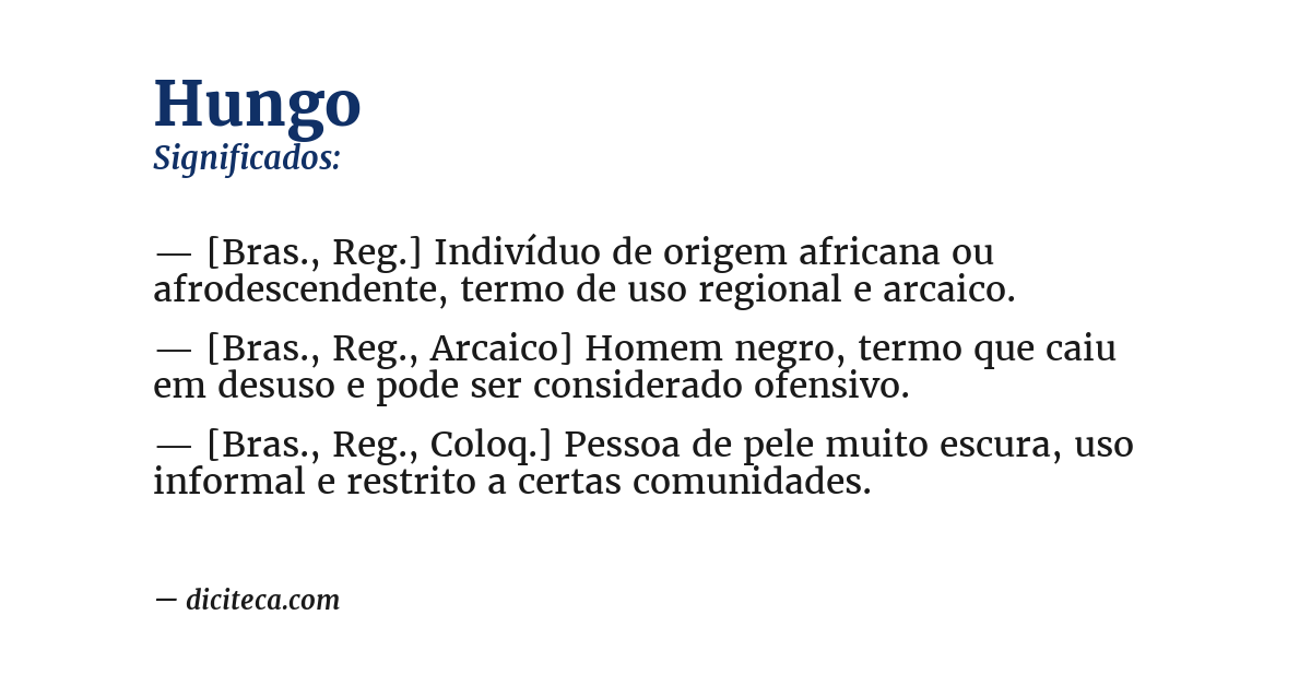 Significado de hungo