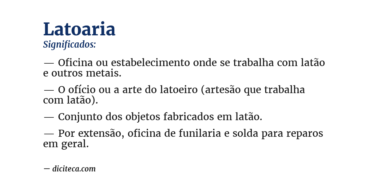 Significado de latoaria