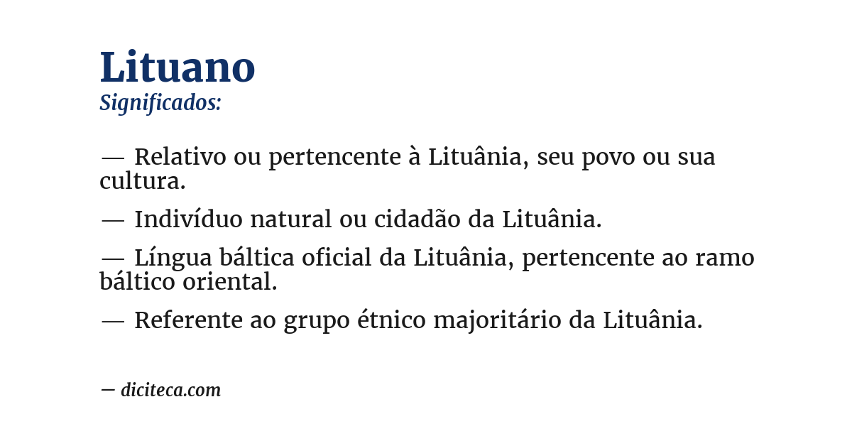 Significado de lituano