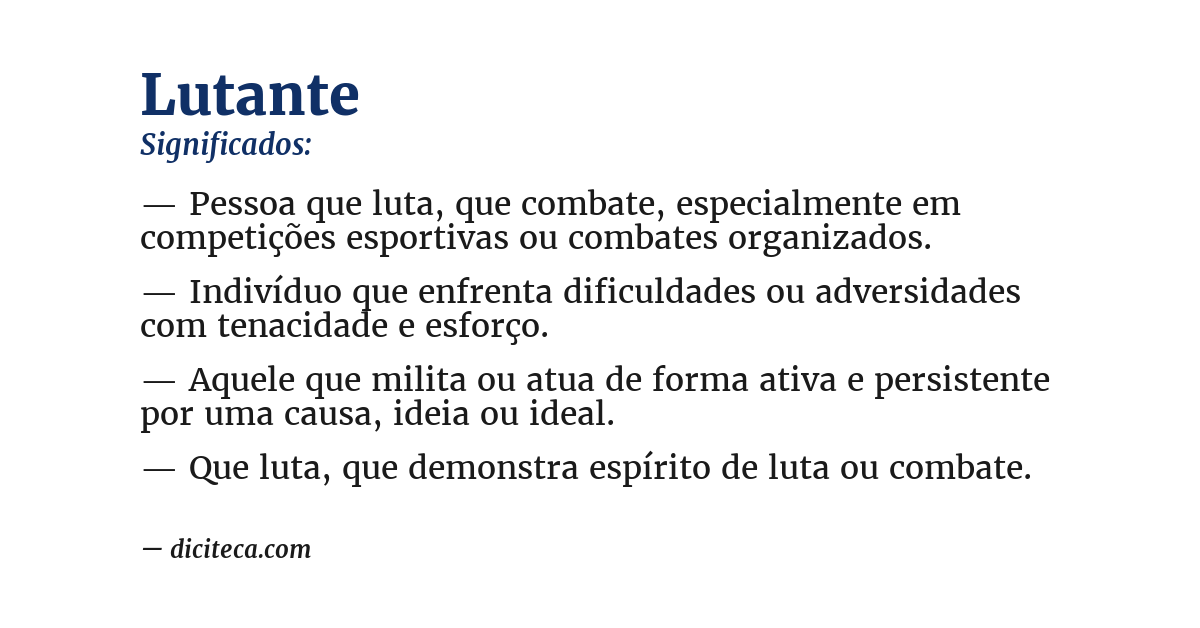 Significado de lutante