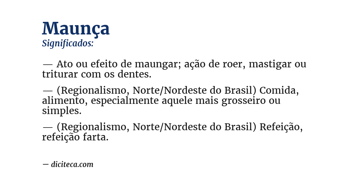 Significado de maunça