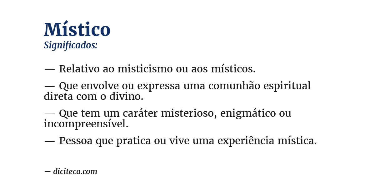 Significado de místico
