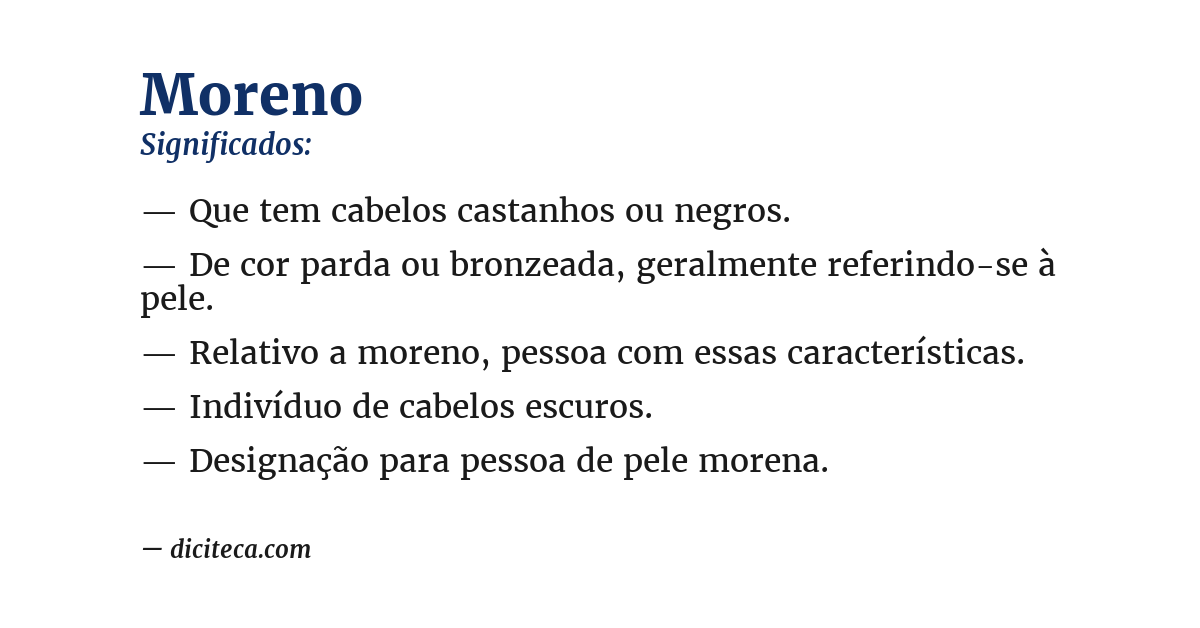 Significado de moreno