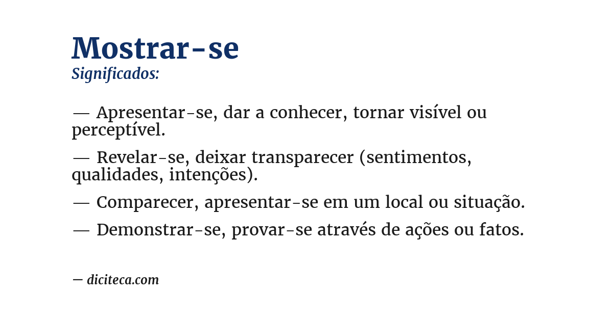 Significado de mostrar-se