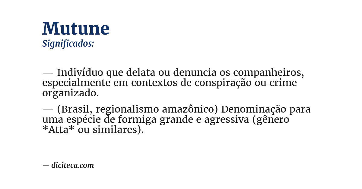 Significado de mutune