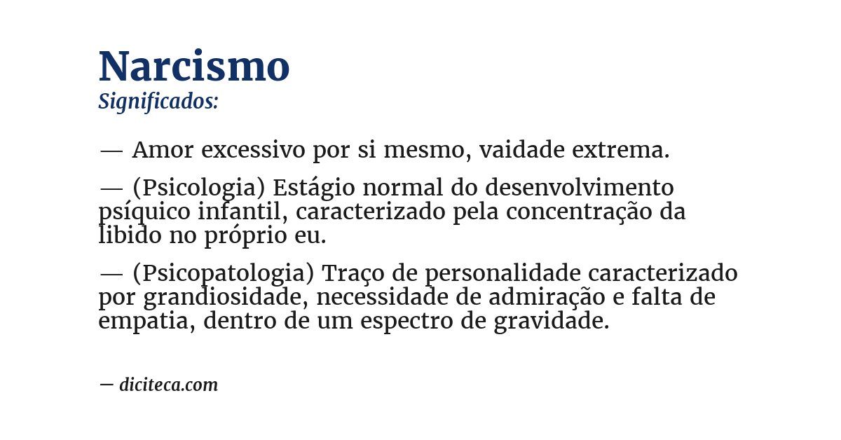 Significado de narcismo