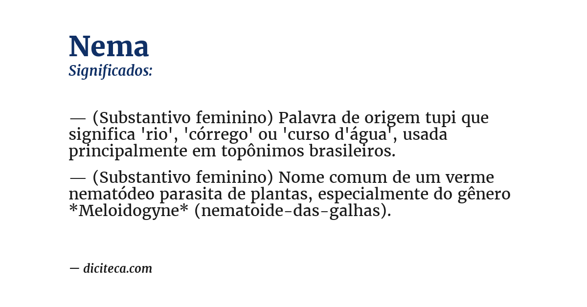 Significado de nema