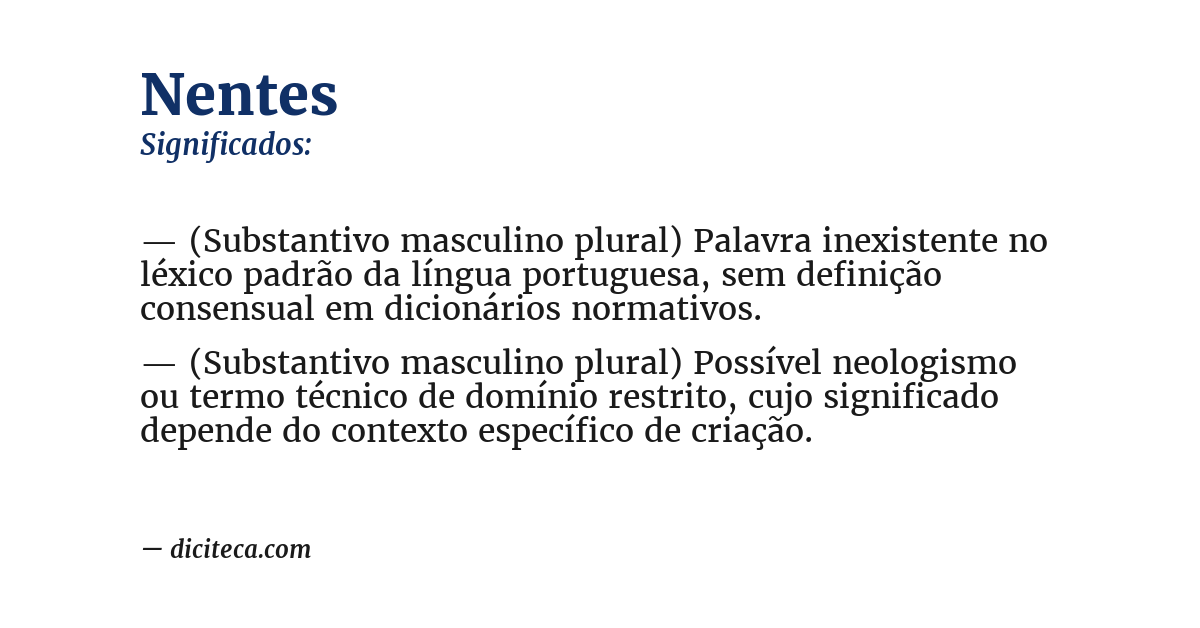 Significado de nentes