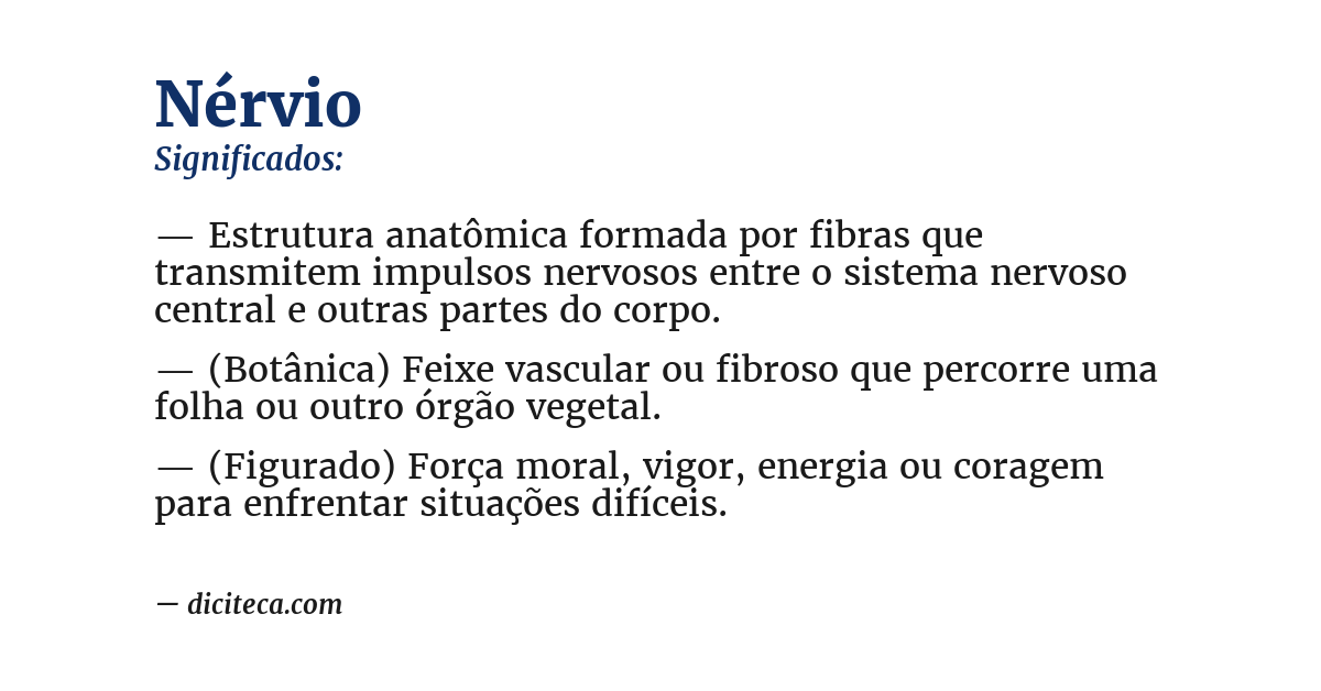 Significado de nérvio