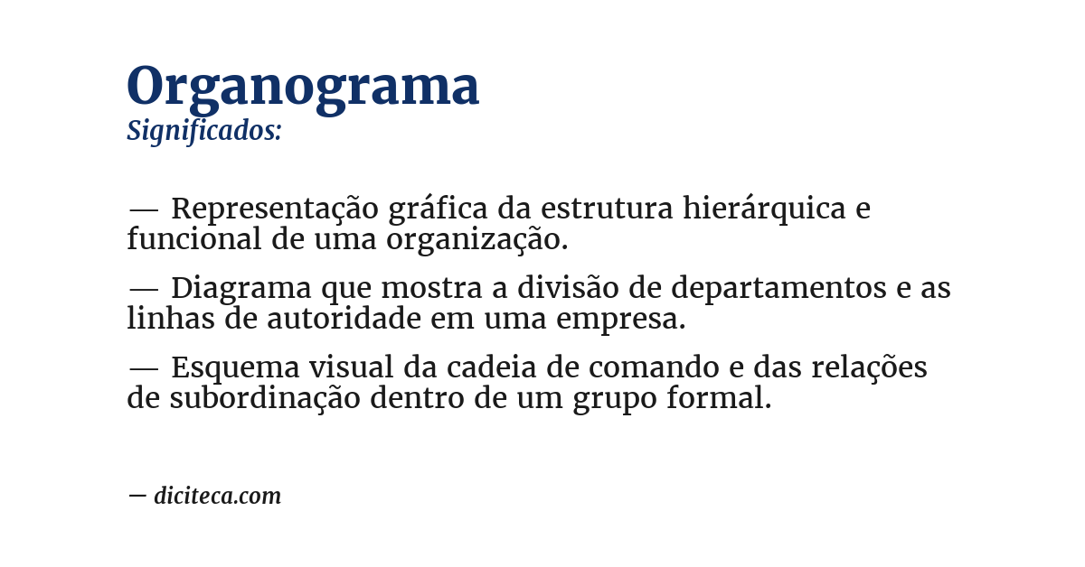 Significado de organograma