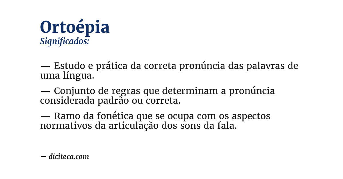 Significado de ortoépia