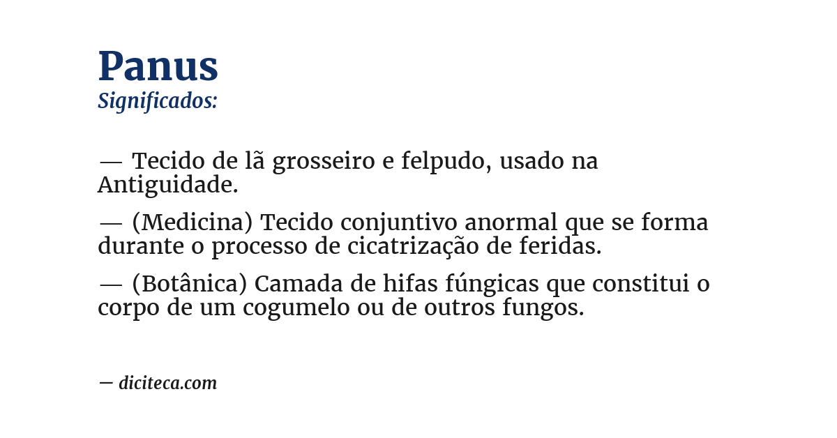 Significado de panus