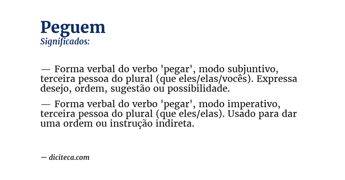 Significado de peguem