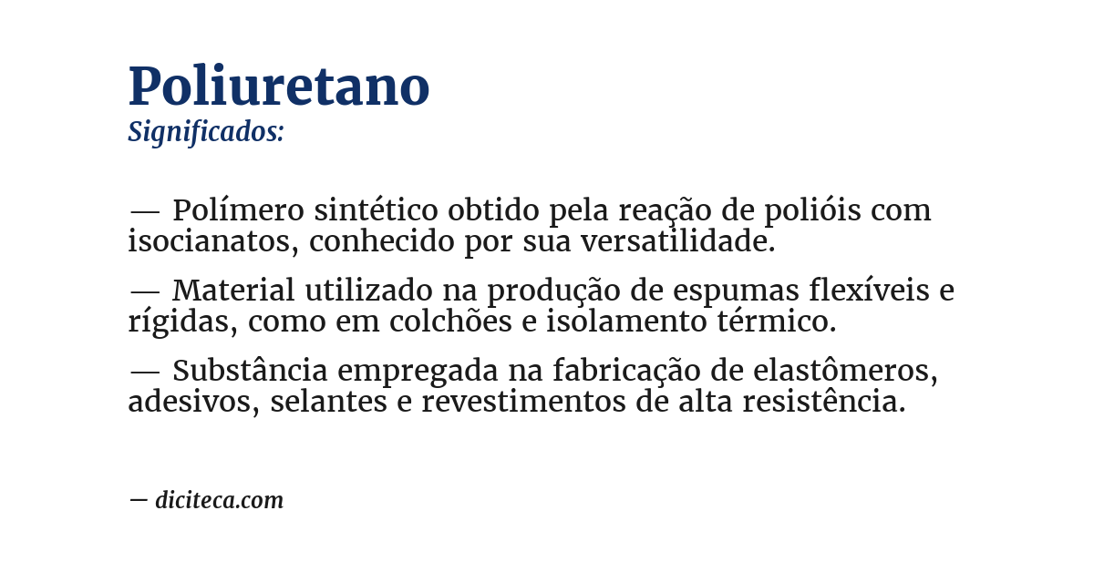 Significado de poliuretano