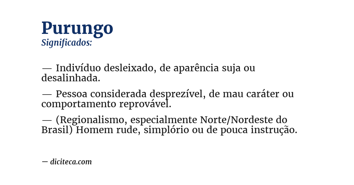 Significado de purungo