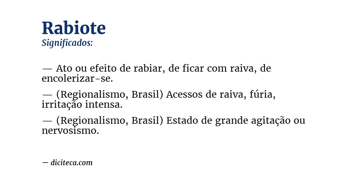 Significado de rabiote