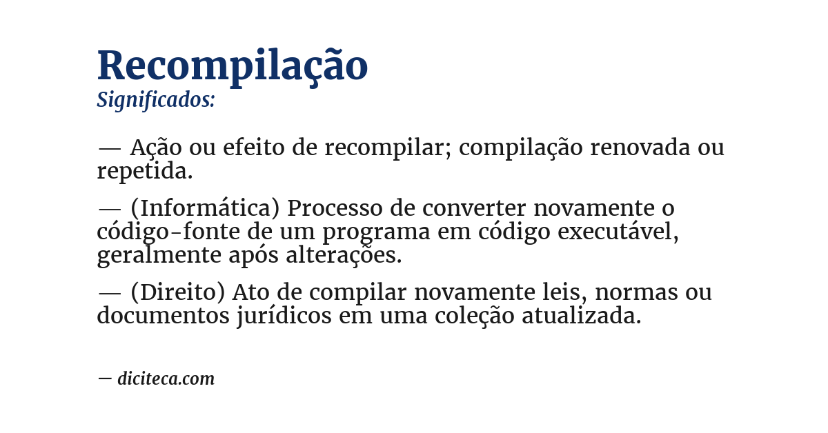 Significado de recompilação