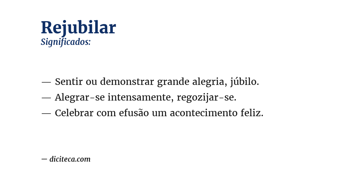 Significado de rejubilar