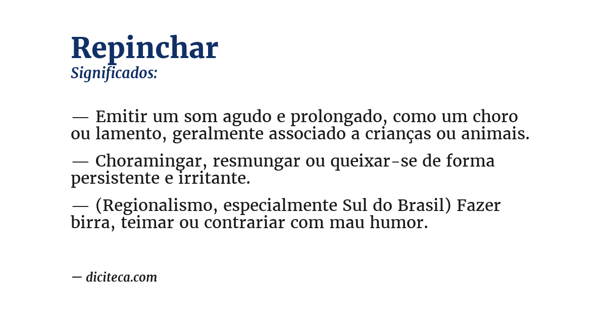 Significado de repinchar