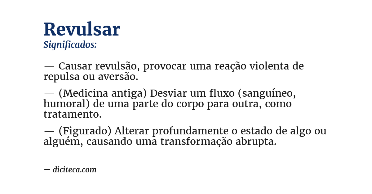Significado de revulsar