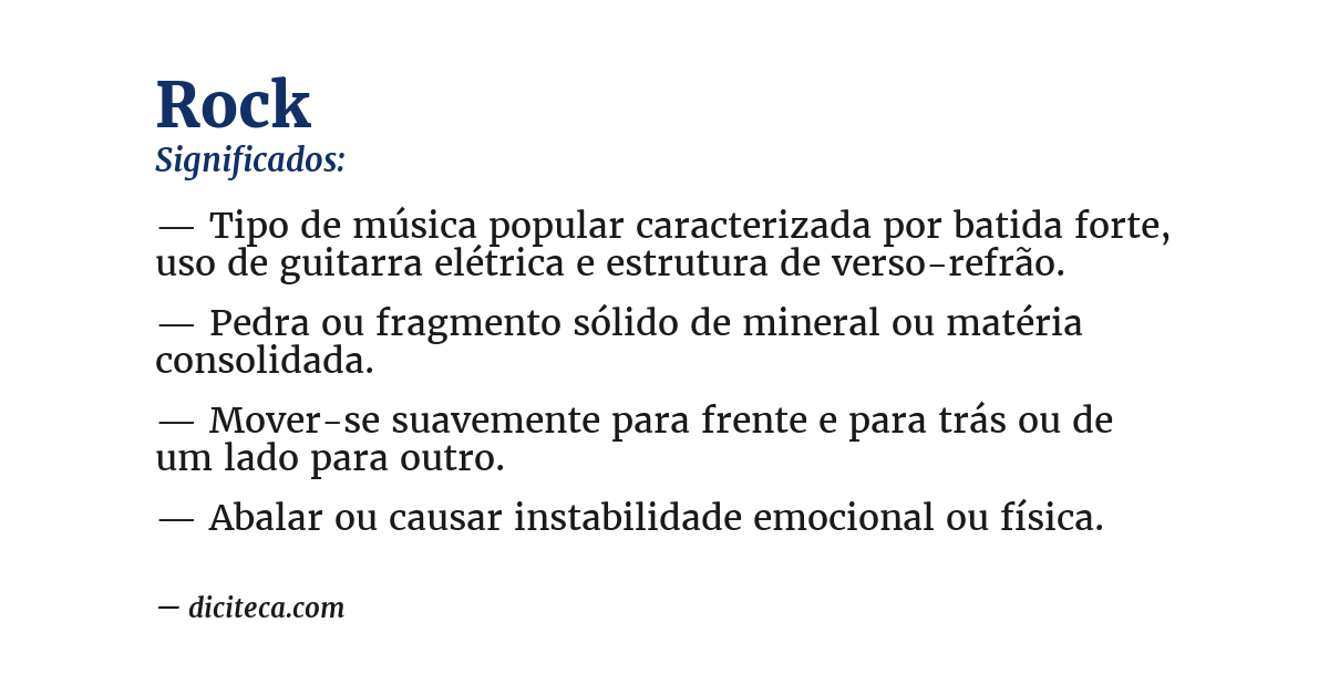 Significado de rock