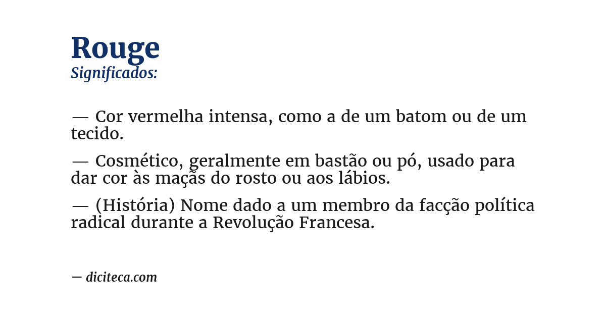 Significado de rouge