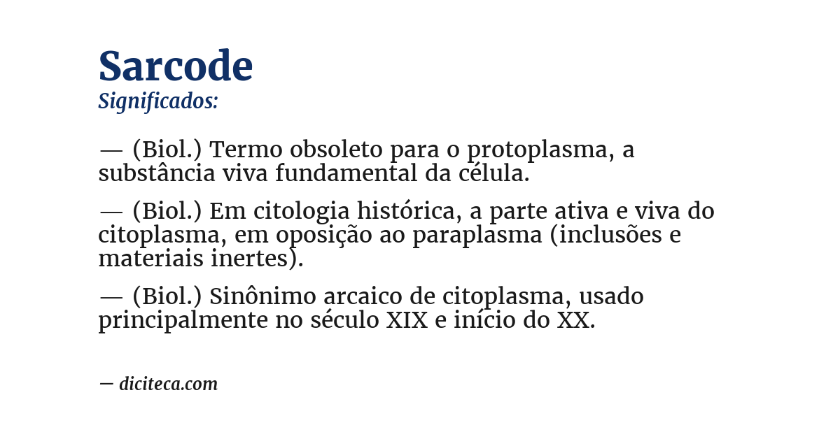 Significado de sarcode