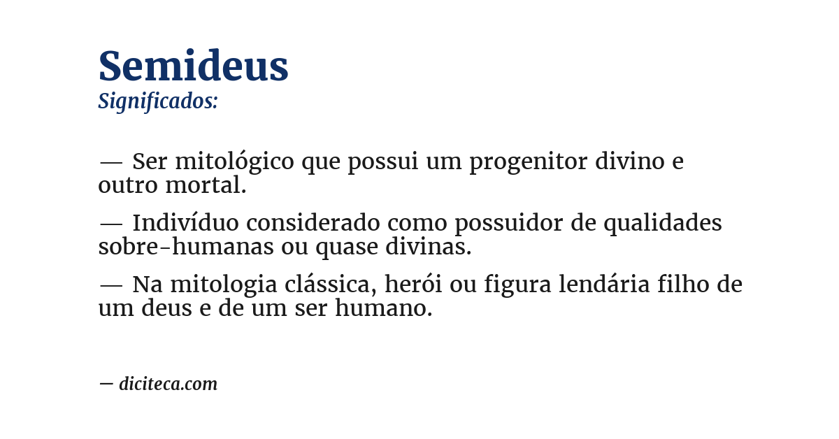 Significado de semideus